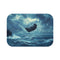 Stormy Ocean Levitating Rocks Bath Mat