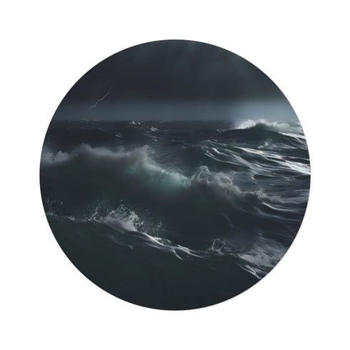 "Stormy Ocean Waves Rug"