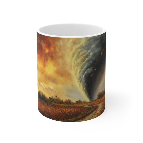 "Stormy Tornado Painted Mug"
