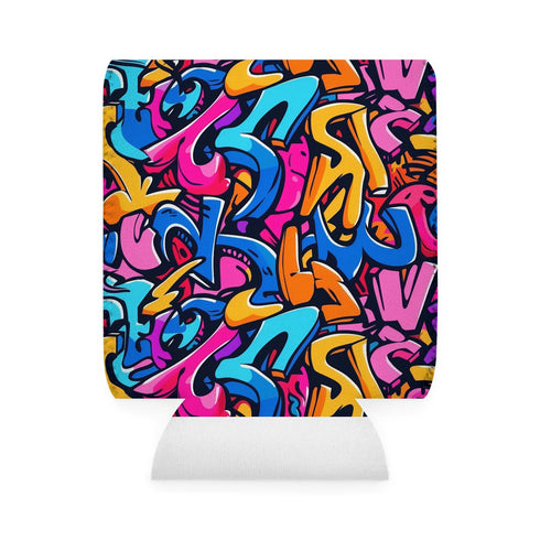 Street Style Can Cooler Sleeve: Urban Graffiti Seamless