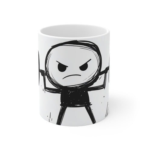 "Strong, Simple Stickman Mug"