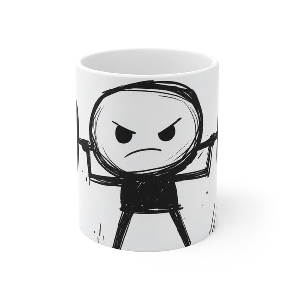 "Strong, Simple Stickman Mug"