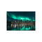 "Stunning Aurora Lights Over Cityscape"