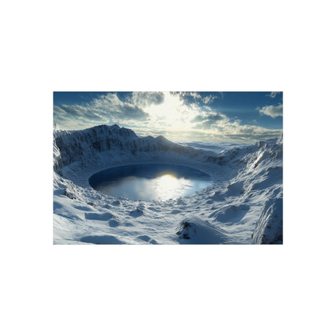 Stunning Frozen Exoplanet Crater Lake