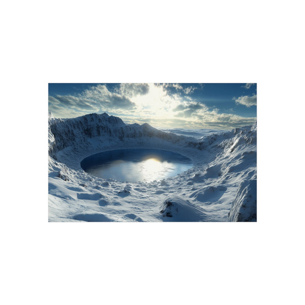 Stunning Frozen Exoplanet Crater Lake