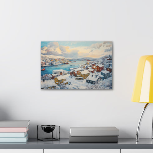 Stunning Oslo Norway cityscape canvas wall art vibrant landscape home decor.