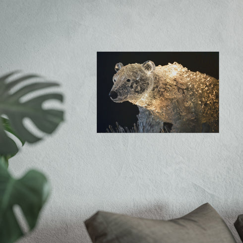 Stunning Polar Bear Ice Sculpture