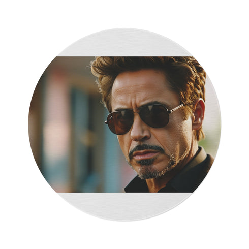 "Stylish Round Rug, Robert Downey Jr Sunglasses"