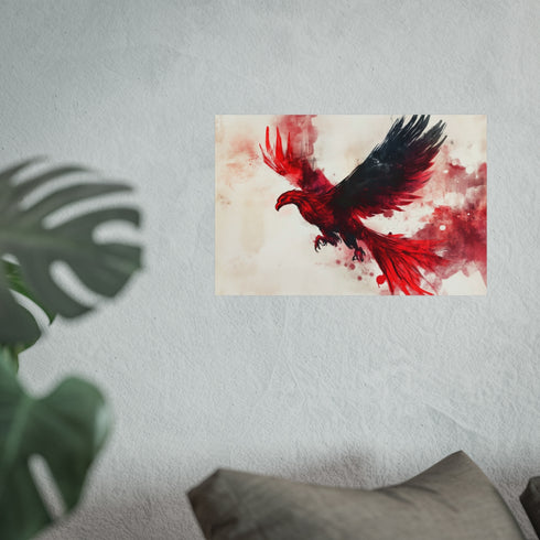 Stylized Phoenix Rising Ink Art