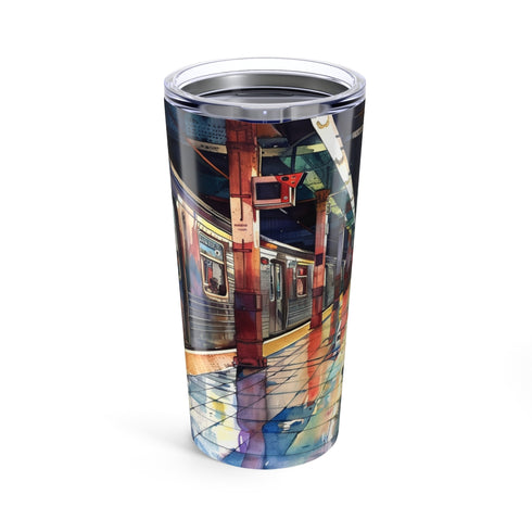 Subway Watercolor Drinking Bottle: NYC Vibes