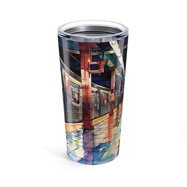 Subway Watercolor Drinking Bottle: NYC Vibes