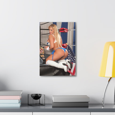 Sultry Shyla Stylez canvas print captures captivating beauty and allure.
