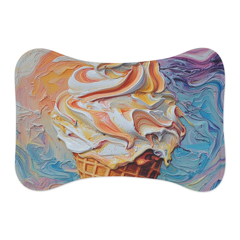 Sundae Swirls Pet Mat: Sweetly Stylish Comfort