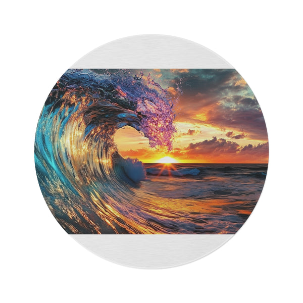 "Sundown Surf Sunset Rug"
