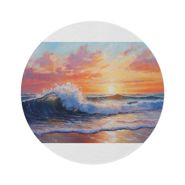 "Sundown Wave Beach Rug"
