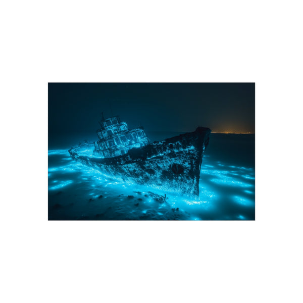 Sunken Ship Glows with Bioluminescence