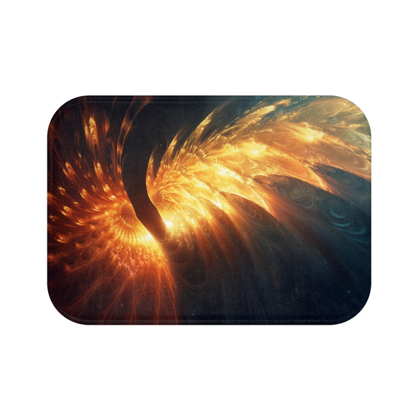 "Sunlight Fractal Wings Bath Mat"