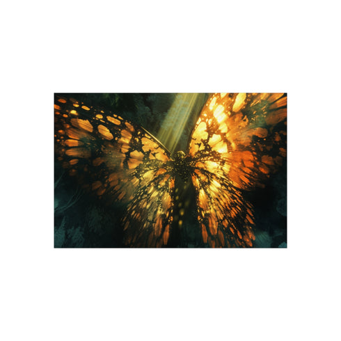 "Sunlight Fractal Wings Poster Design"