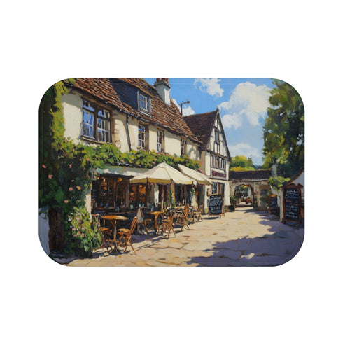 "Sunny Pub Painting Bath Mat"