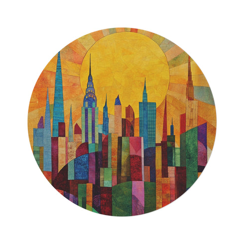 "Sunny Skies Round Rug"