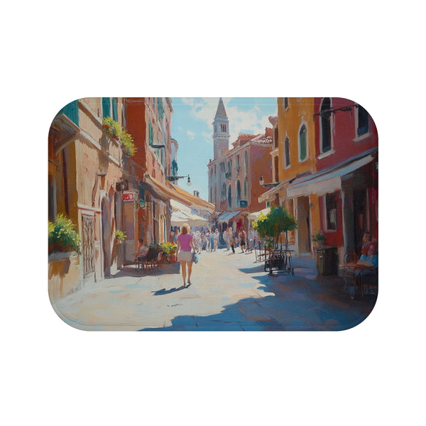 "Sunny Venice Square Bath Mat"