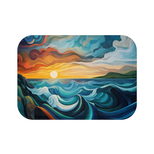 "Sunrise Bliss Bath Mat"