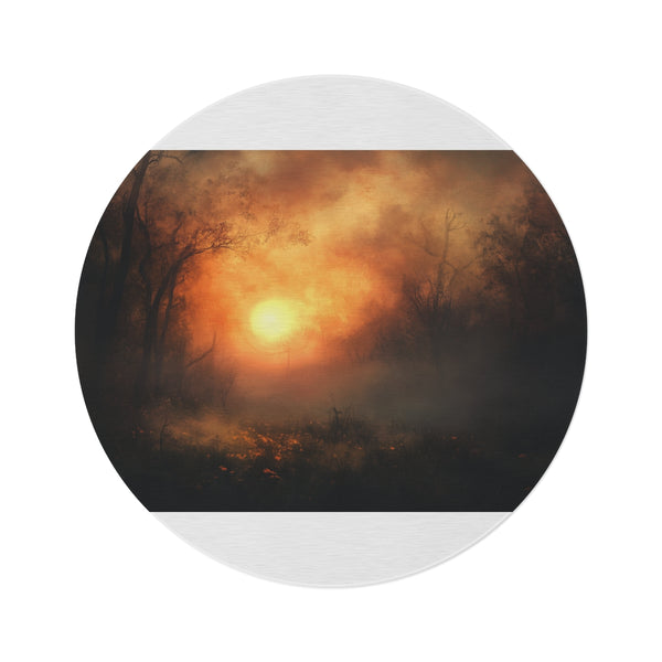 "Sunrise Hope Round Rug: Symbolizing New Beginnings"