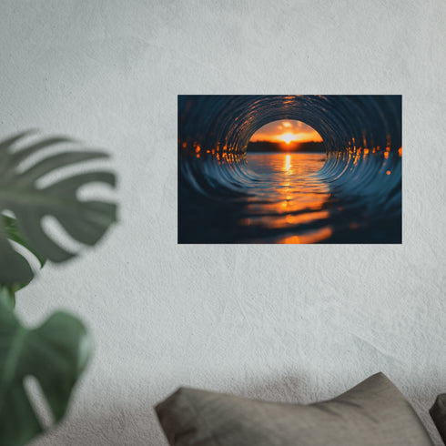 Sunrise Infinity Mirror Reflection Poster