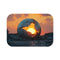 "Sunrise Planet Bath Mat Design"