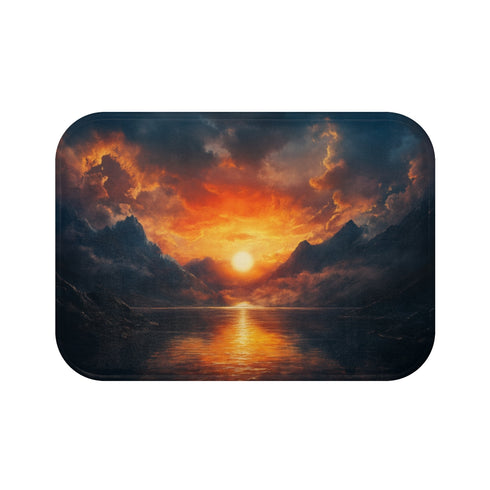 "Sunrise Serenity Bath Mat: Begin Anew"
