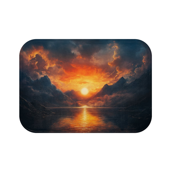 "Sunrise Serenity Bath Mat: Begin Anew"