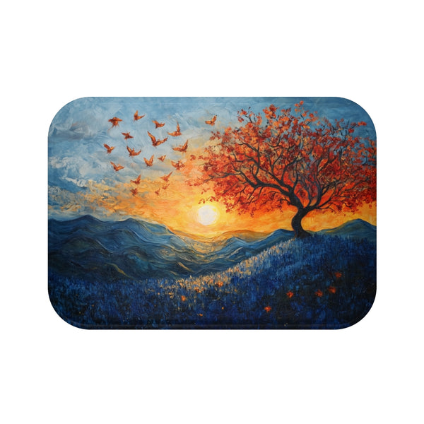 "Sunrise Serenity Bath Mat" - Step into a new day filled with hope and promise with our soothing bath mat featuring a stunning sunrise design. Bring a touch of tranquility to your bathroom and start each day with a reminder of new beginnings.