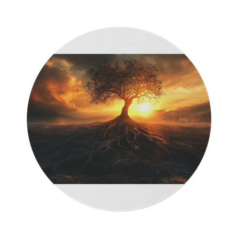 "Sunrise Serenity Round Rug"