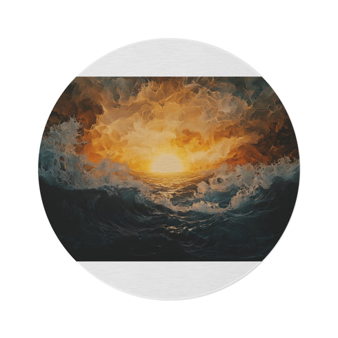 "Sunrise Splendor Round Rug"