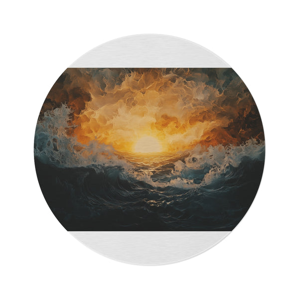 "Sunrise Splendor Round Rug"