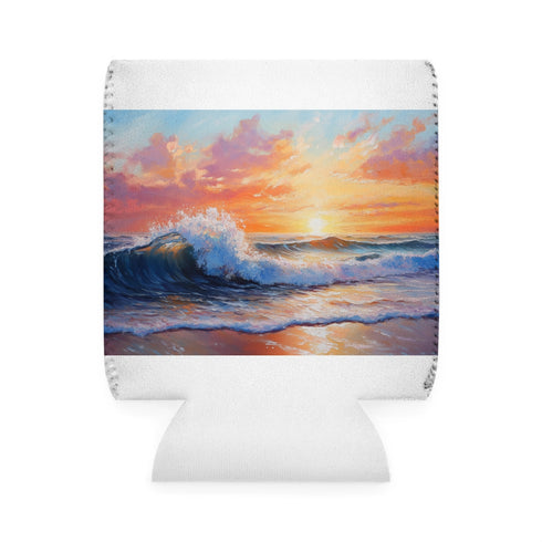 Sunset Beach Wave Can Cooler