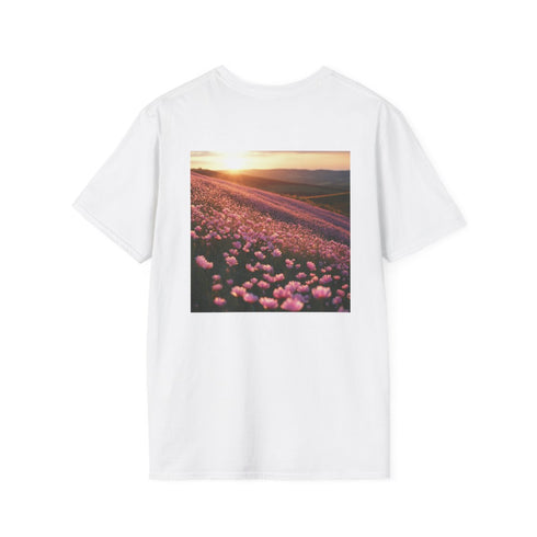 Sunset Blooms Tee: Field of Pink