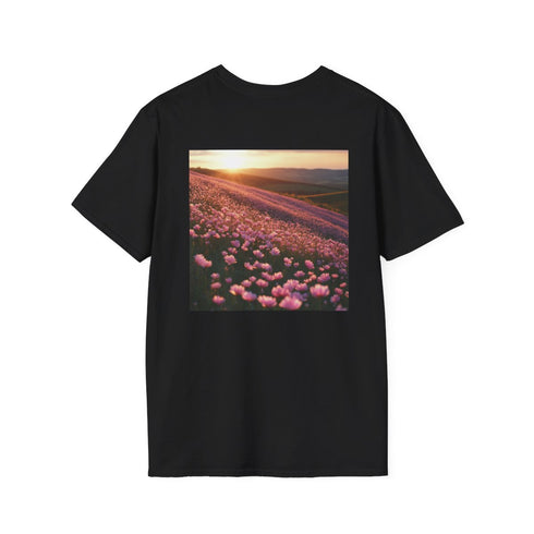 Sunset Blooms Tee: Field of Pink