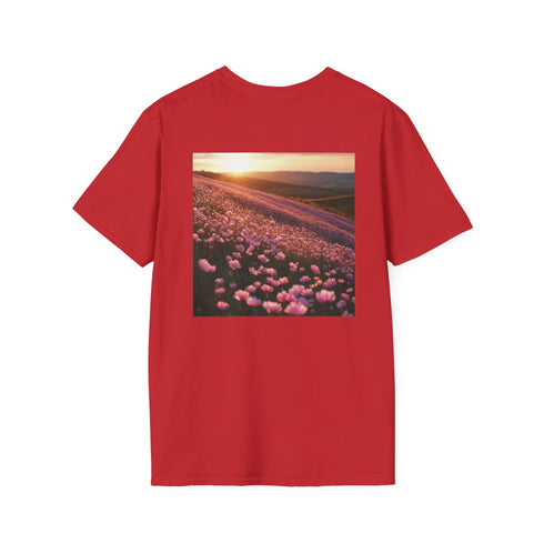 Sunset Blooms Tee: Field of Pink