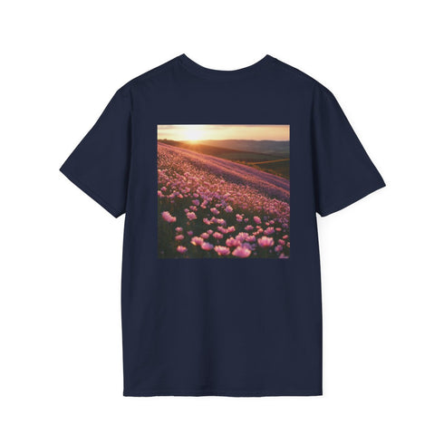 Sunset Blooms Tee: Field of Pink