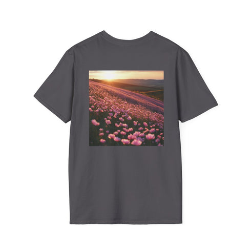 Sunset Blooms Tee: Field of Pink