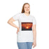 Sunset Made of Music Notes Graphic Unisex Softstyle T-Shirt - Model View