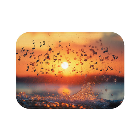 Sunset Music Notes Bath Mat
