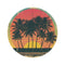 Sunset Palms Retro Round Rug