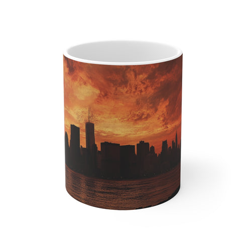 "Sunset Skyline Coffee Mug"