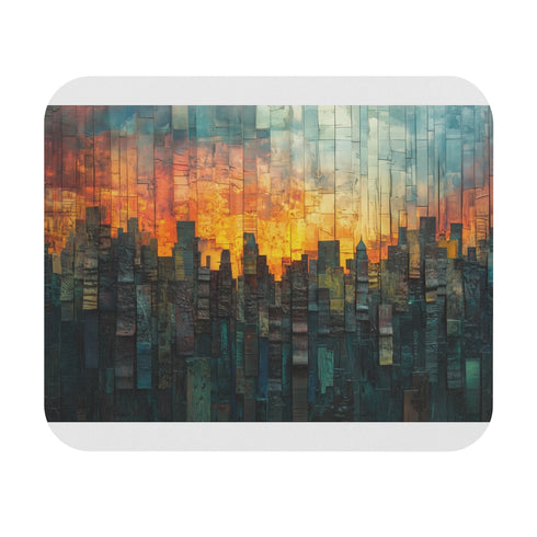 Sunset Skyline Mouse Pad New York Dreams