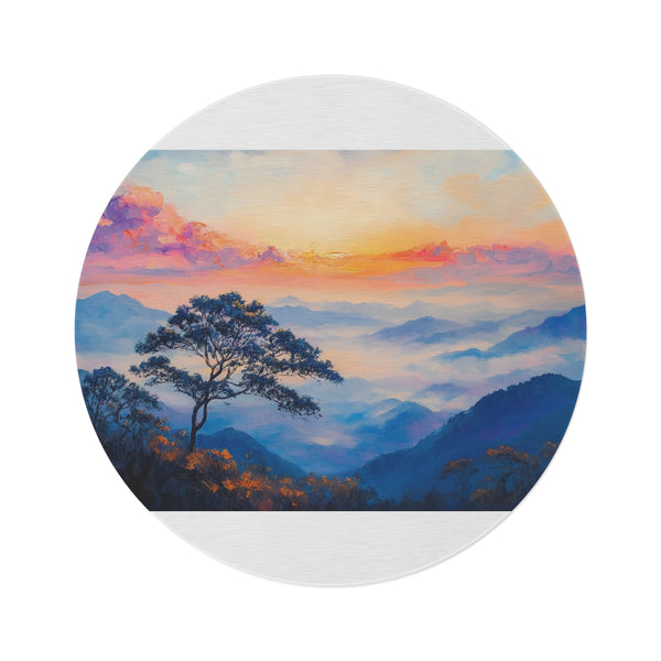 "Sunset Splendor Round Rug"