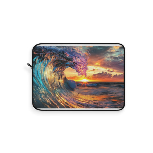 "Sunset Surf Laptop Sleeve: Coastal Chic Protection"