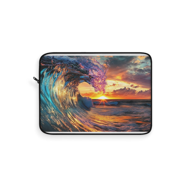"Sunset Surf Laptop Sleeve: Coastal Chic Protection"