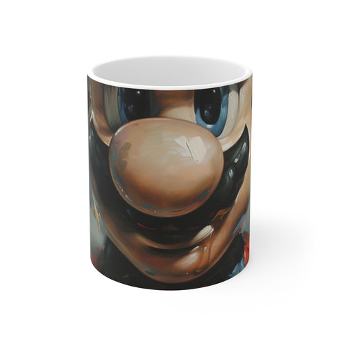 "Super Mario Painted Coffee Mug"